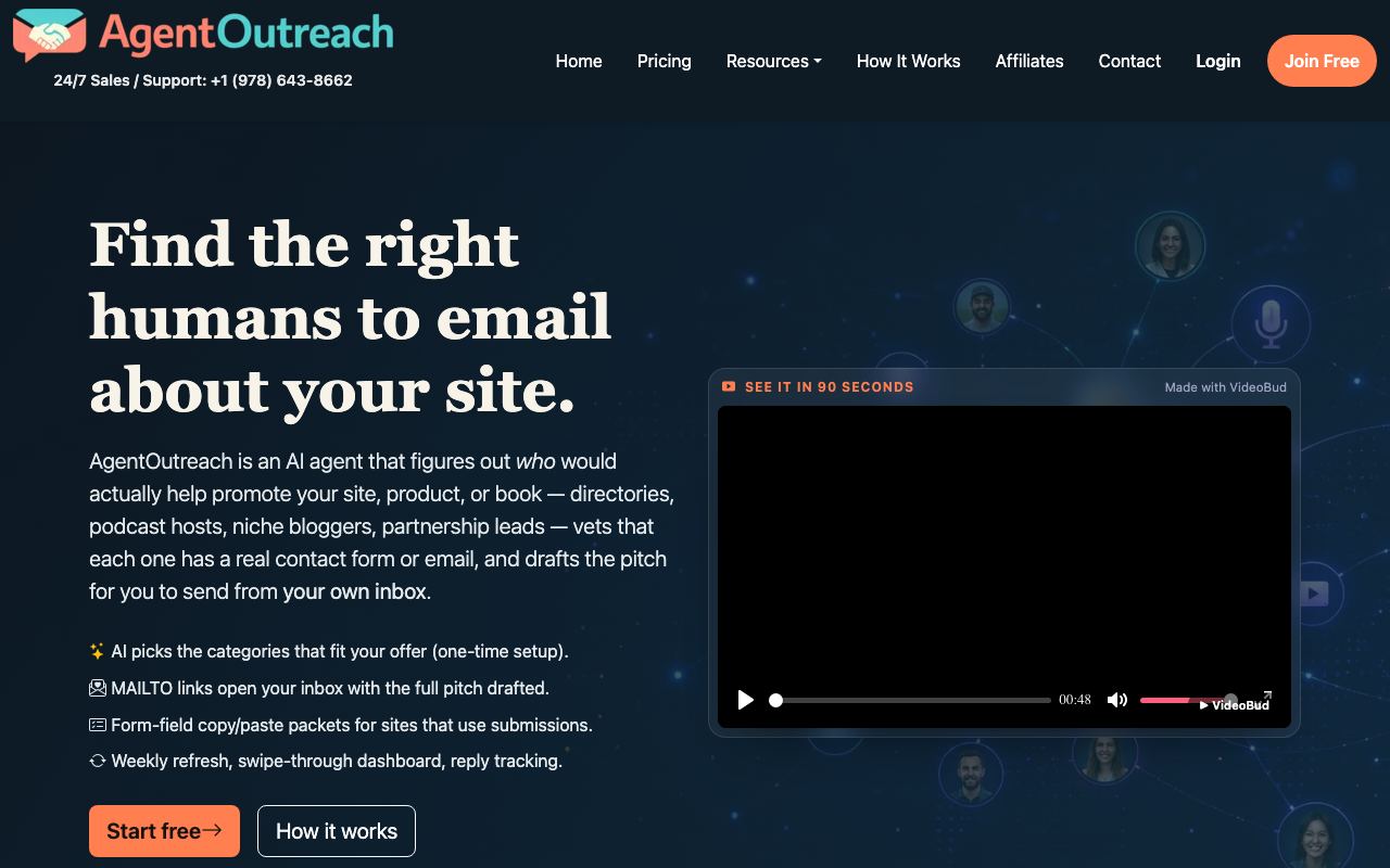 agentoutreach.io homepage