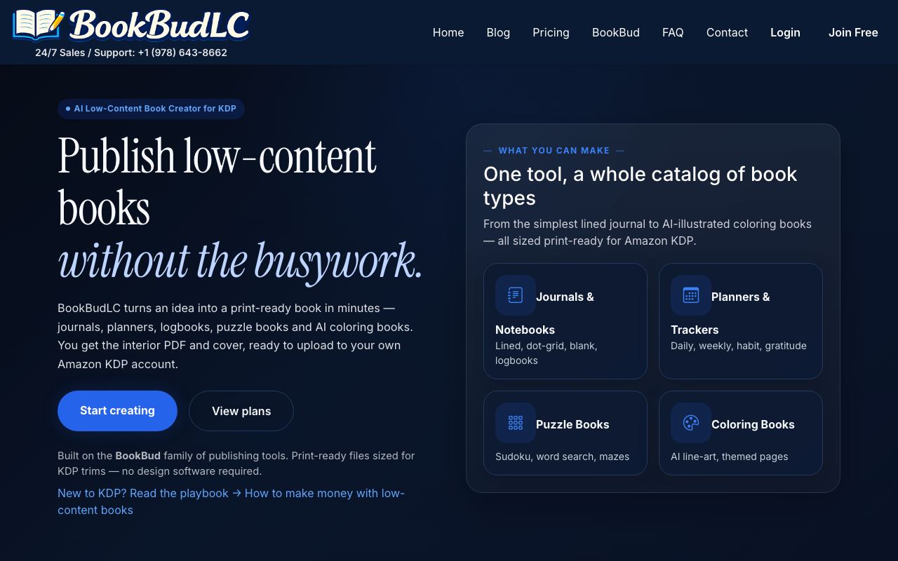 bookbudlc.com homepage