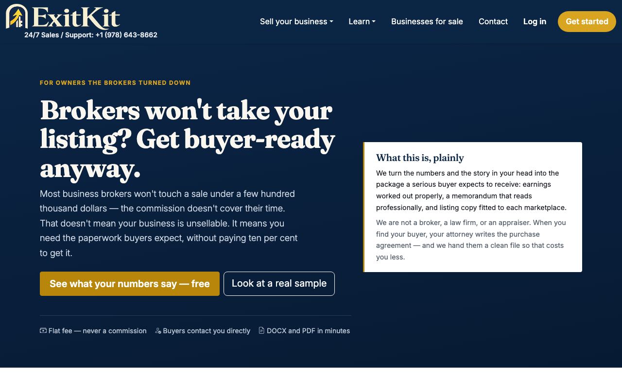 businessexitkit.com homepage
