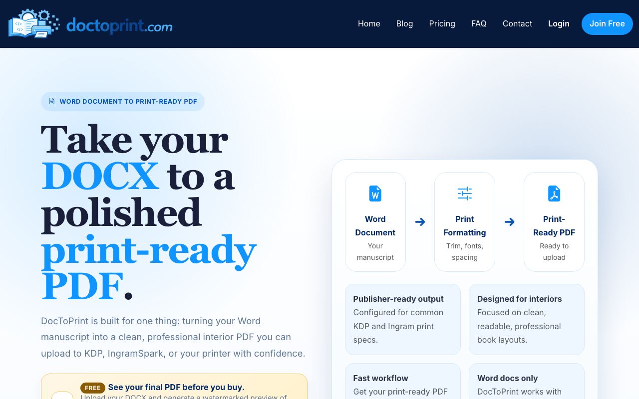 doctoprint.com homepage