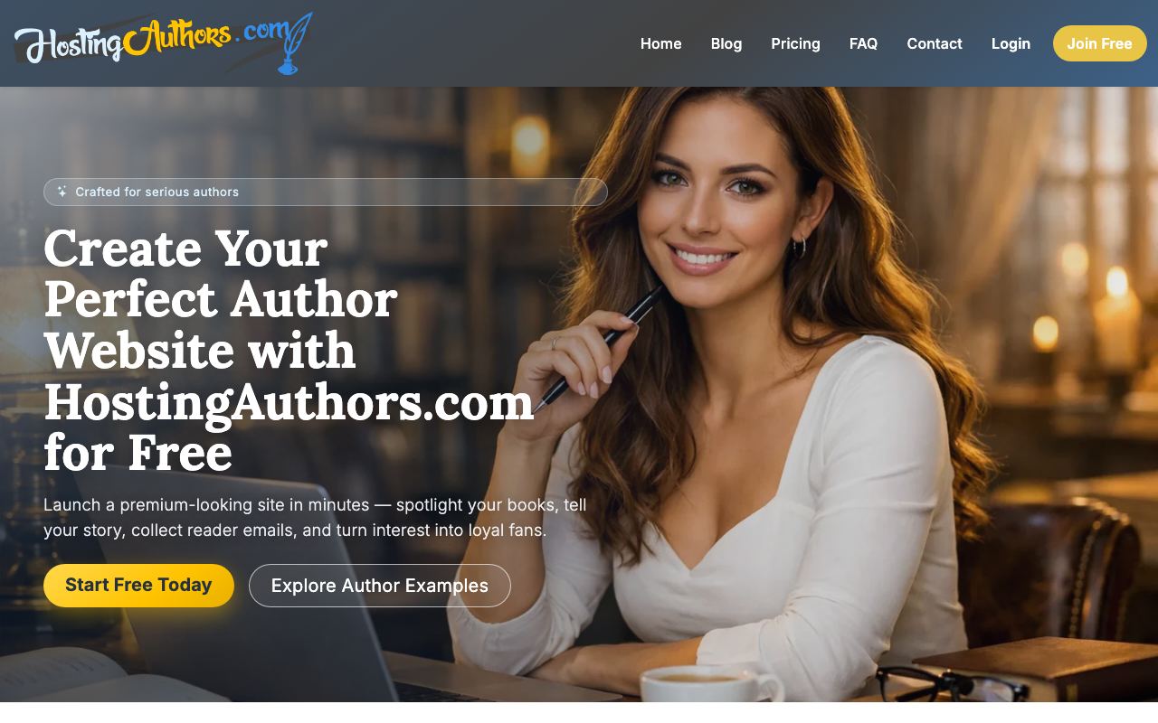hostingauthors.com homepage