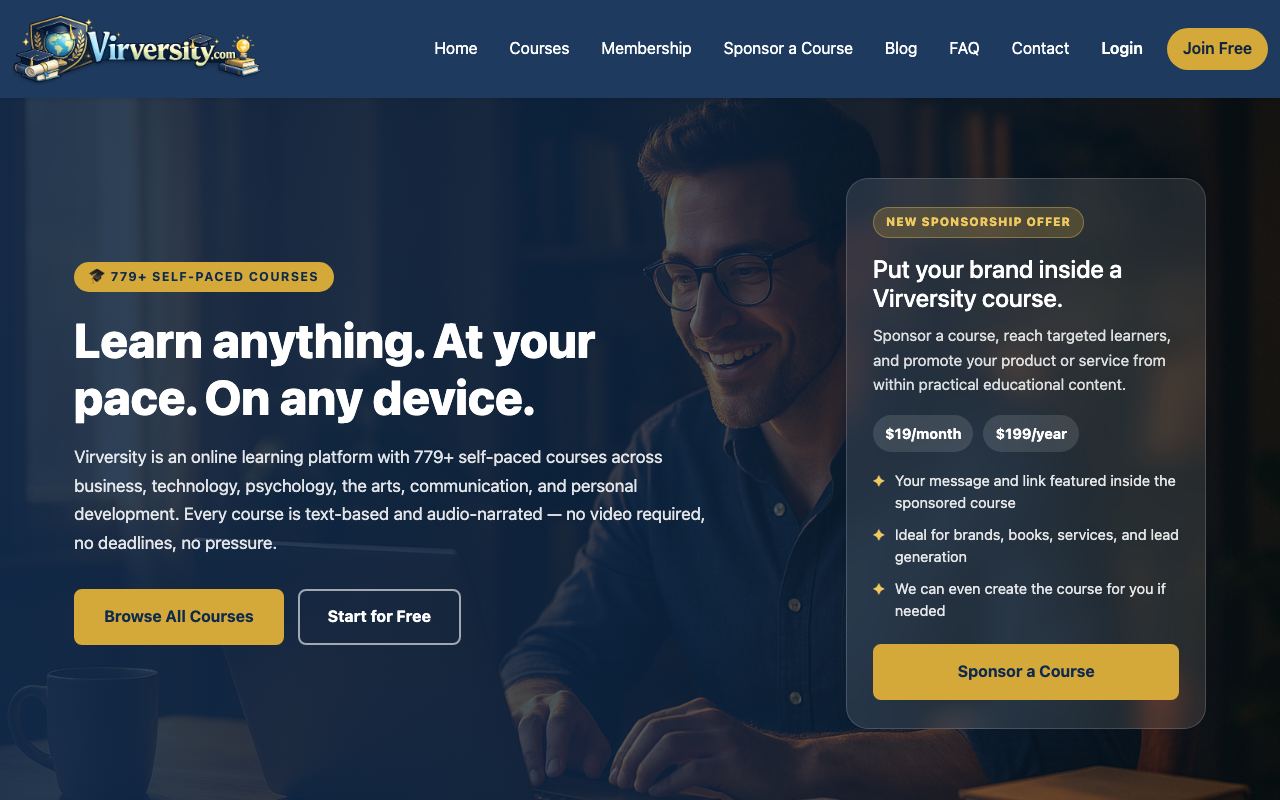 virversity.com homepage